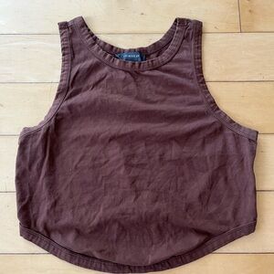 Primark Brown curved hem Tank Top